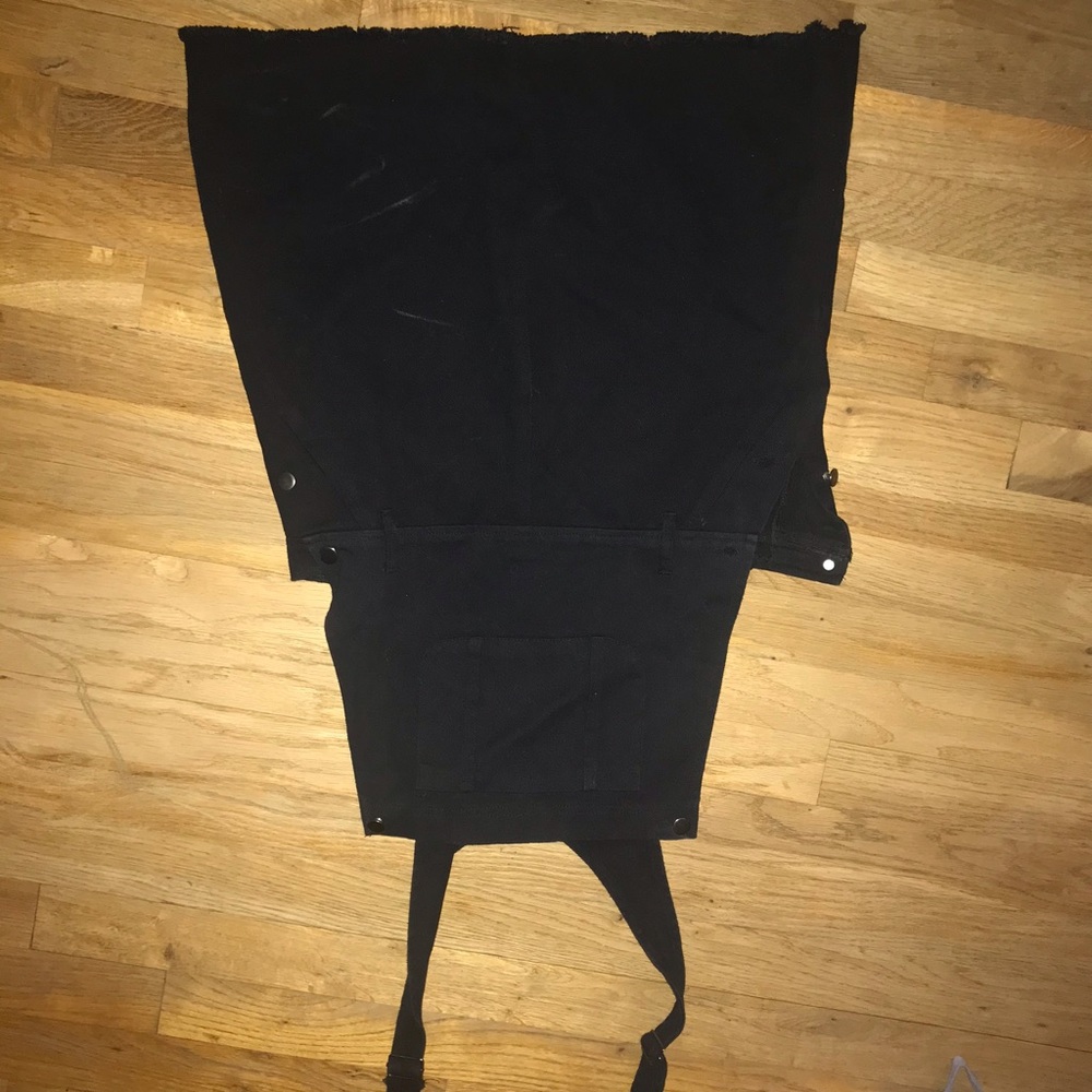 Black overall dress